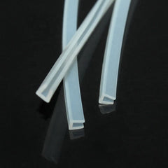 Customized any size silicone u profile food grade U-shaped glass edge silicone strips soft flexible silicone sealing strip