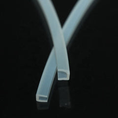 Customized any size silicone u profile food grade U-shaped glass edge silicone strips soft flexible silicone sealing strip