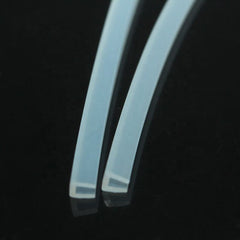 Customized any size silicone u profile food grade U-shaped glass edge silicone strips soft flexible silicone sealing strip