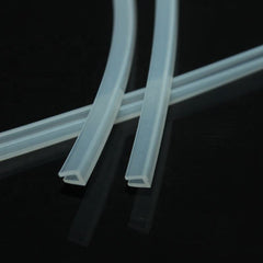 Customized any size silicone u profile food grade U-shaped glass edge silicone strips soft flexible silicone sealing strip