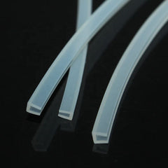 Customized any size silicone u profile food grade U-shaped glass edge silicone strips soft flexible silicone sealing strip