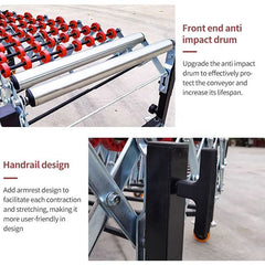 Heavy Duty Warehouse Uploading Portable Flexible Expandable Plastic Gravity Skate Wheel Roller Conveyor Flexibility